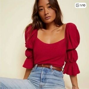 Nation Los Angeles Hillary Romance Tee in Heartbreaker sz S